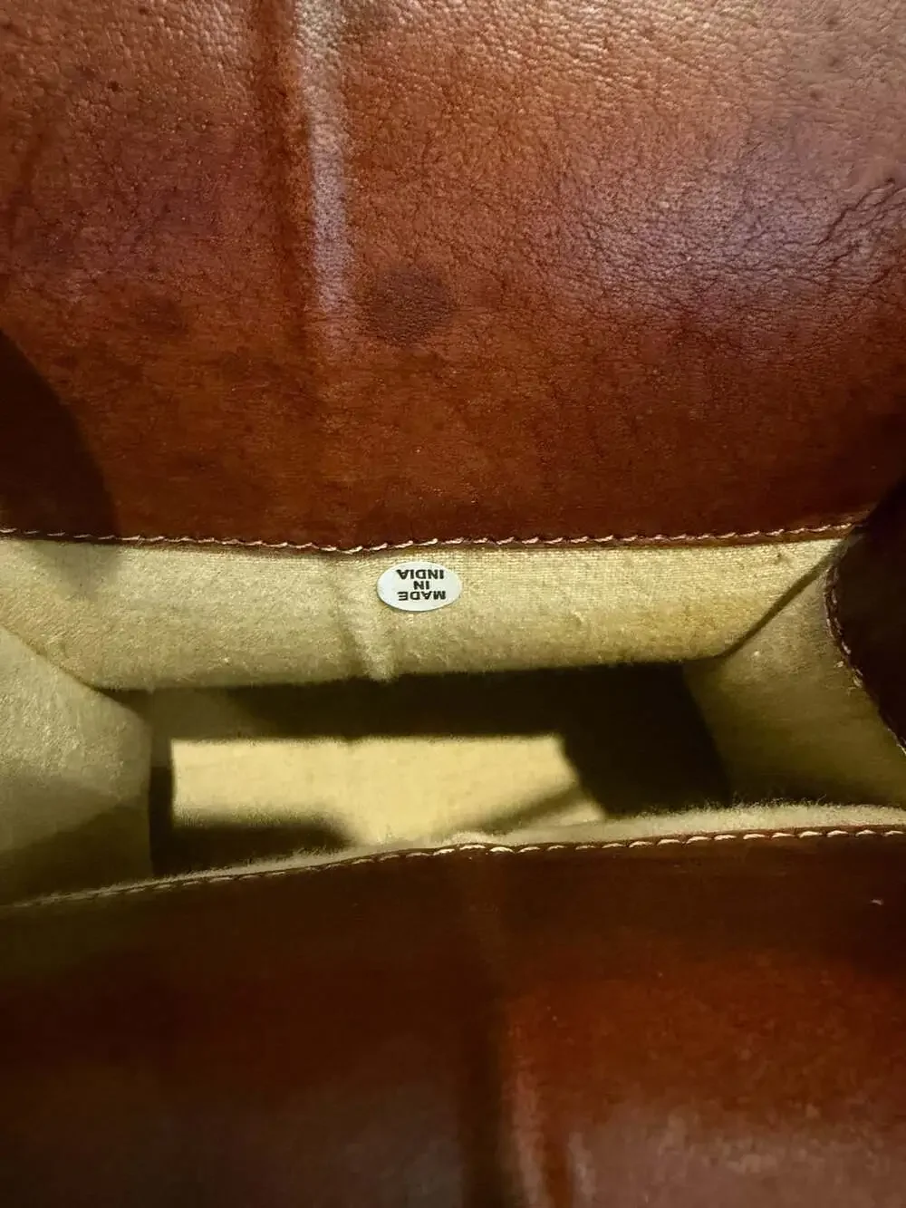 Vintage Handcrafted Brown Leather Double Wine Bottle Tote Bag Carrier Case